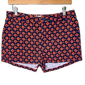 2/$15💥 bebop Stylish Navy and Orange Patterned Shorts Sz 9 Juniors Bin G